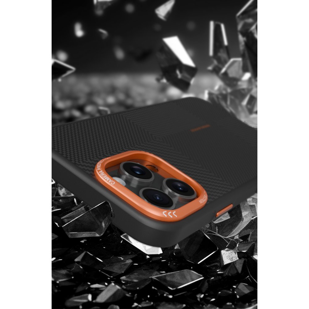 Joko iPhone 15 Orange Karbon Magsafe Kapak - Turuncu