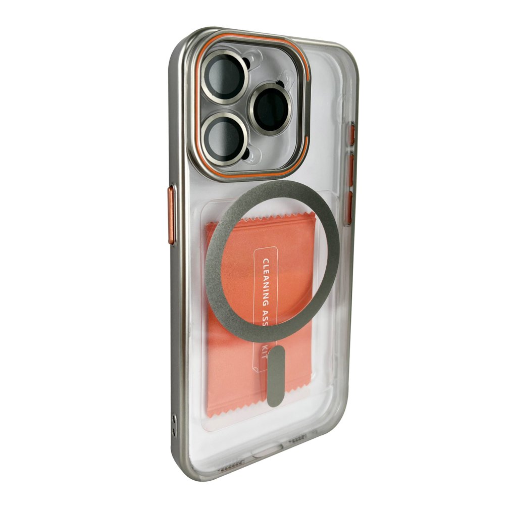 Joko iPhone 15 Pro Crown Lens Standlı Magsafe Kapak - Titan Gri