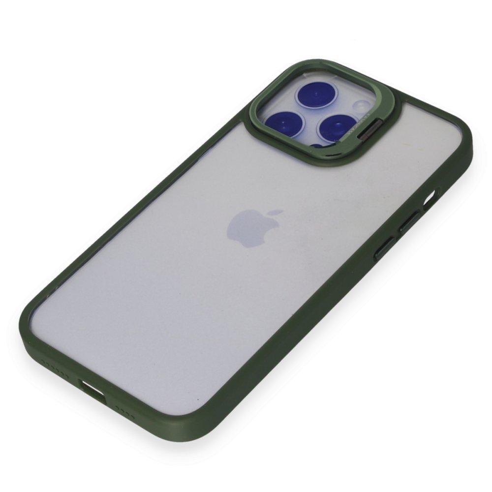 Joko iPhone 15 Pro Kılıf Roblox Lens Standlı Kapak - Koyu Yeşil