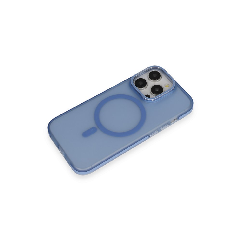 Joko iPhone 15 Pro Max Frost Standlı Magsafe Kapak - Sierra Blue