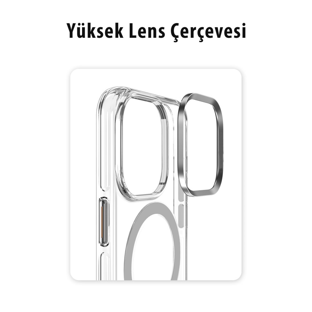 Joko iPhone 15 Pro Max Kılıf Crystal Magsafe Kapak - Siyah