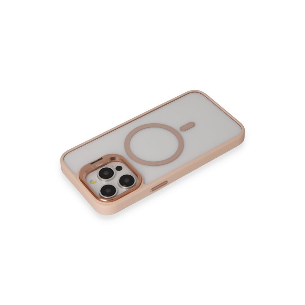 Joko iPhone 15 Pro Max Kılıf Roblox Lens Magsafe Standlı Kapak - Pudra