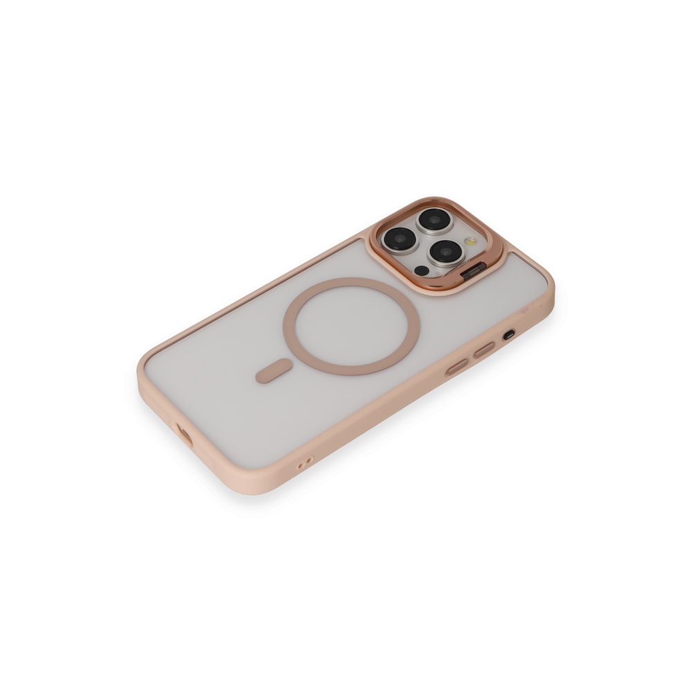 Joko iPhone 15 Pro Max Kılıf Roblox Lens Magsafe Standlı Kapak - Pudra