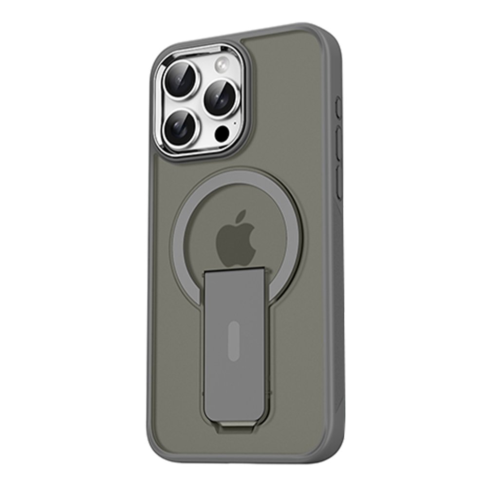 Newface iPhone 15 Pro Max Tork Magsafe Standlı Kapak - Titan Gri