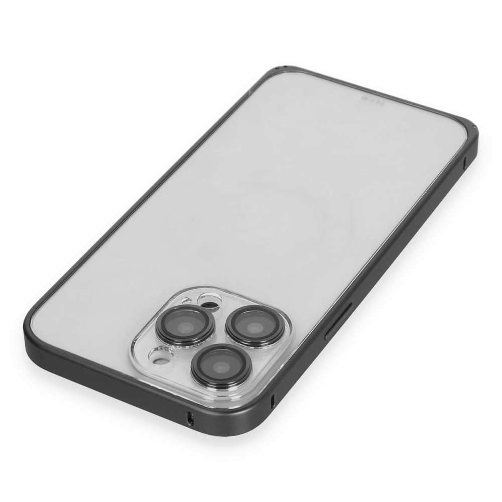Joko iPhone 15 Pro Metal Bumper Mat Kapak - Siyah