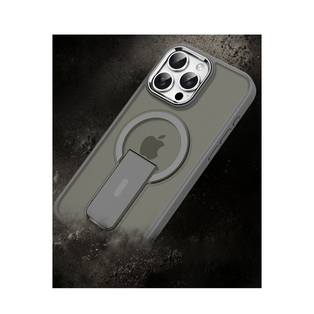 Newface iPhone 15 Pro Tork Magsafe Standlı Kapak - Siyah