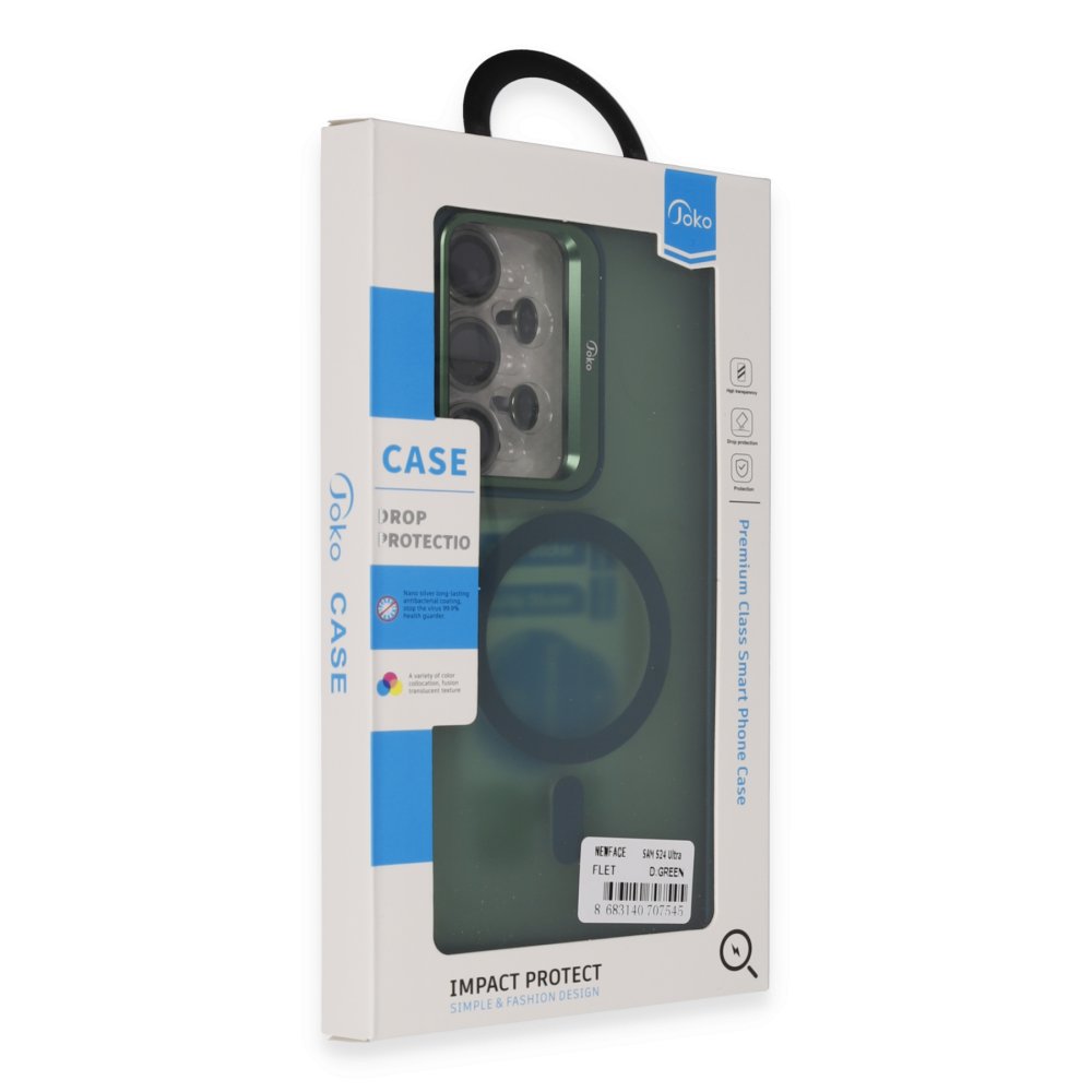 Joko Samsung Galaxy S24 Ultra Flet Lens Magsafe Kapak - Koyu Yeşil