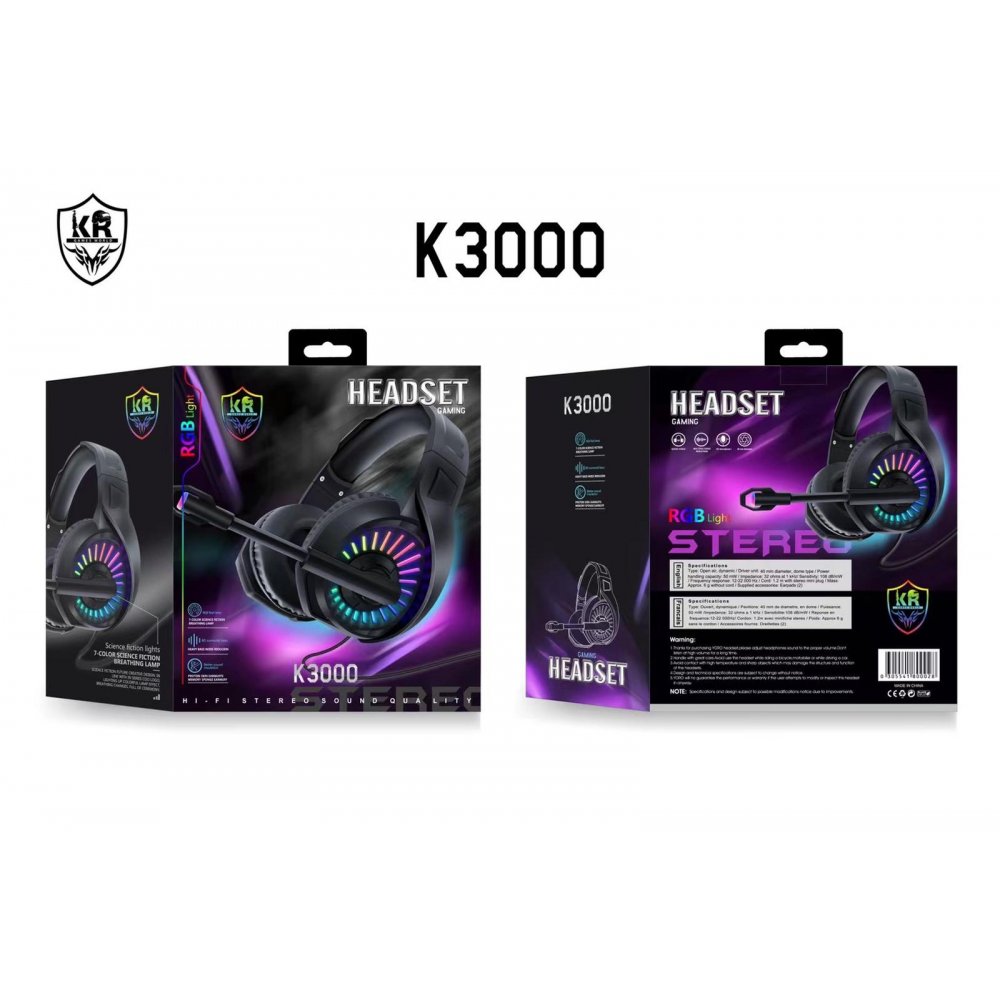 Karler Bass K3000 RGB Işıklı Oyuncu Kulaklığı