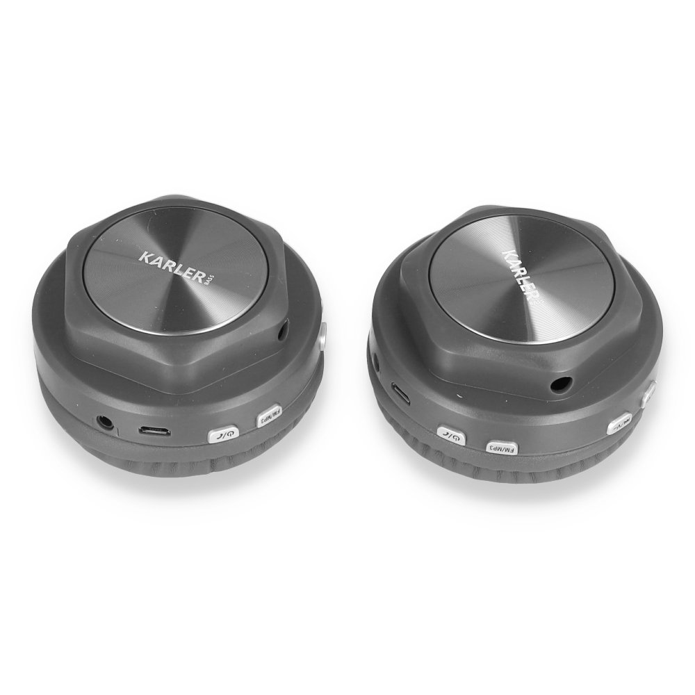 Karler Bass KR004 Höparlör Kafa Üstü Kablosuz Kulaklık - Gri