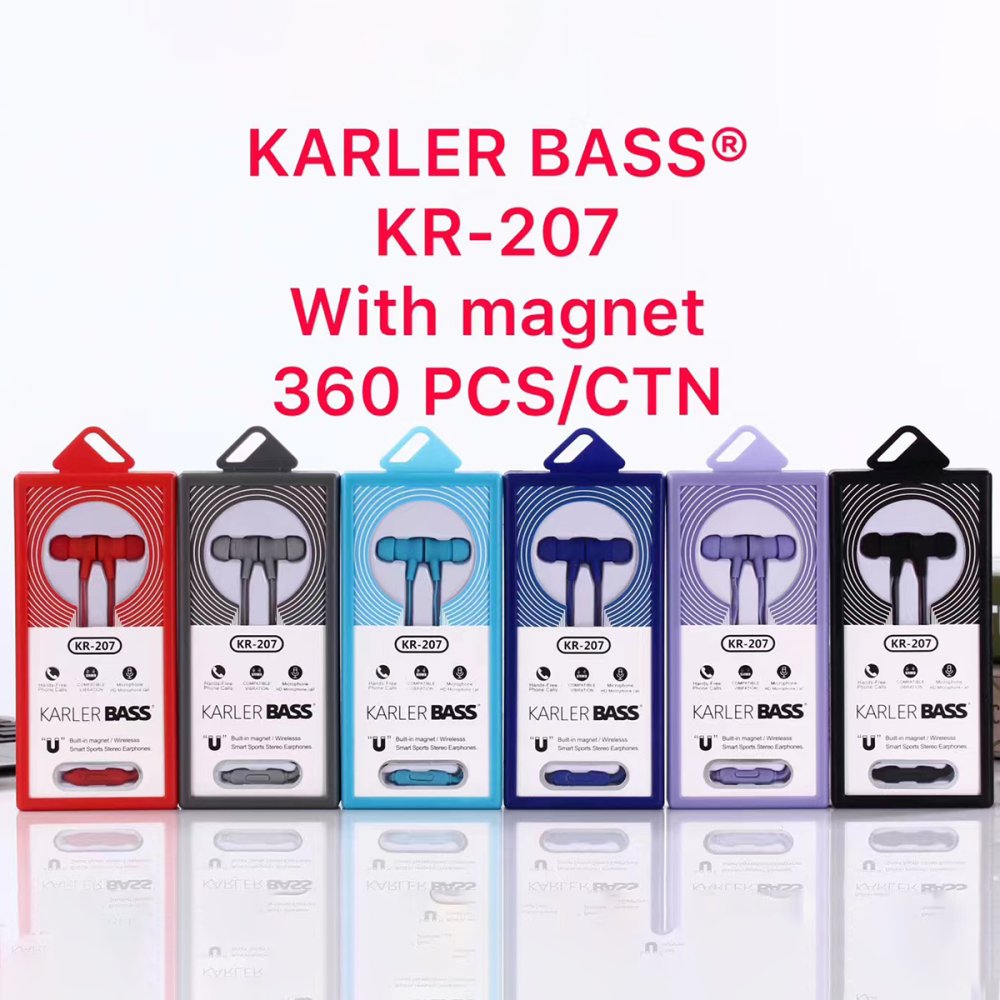 Karler Bass KR-207 Mıknatıslı Kablolu Kulaklık - Mor