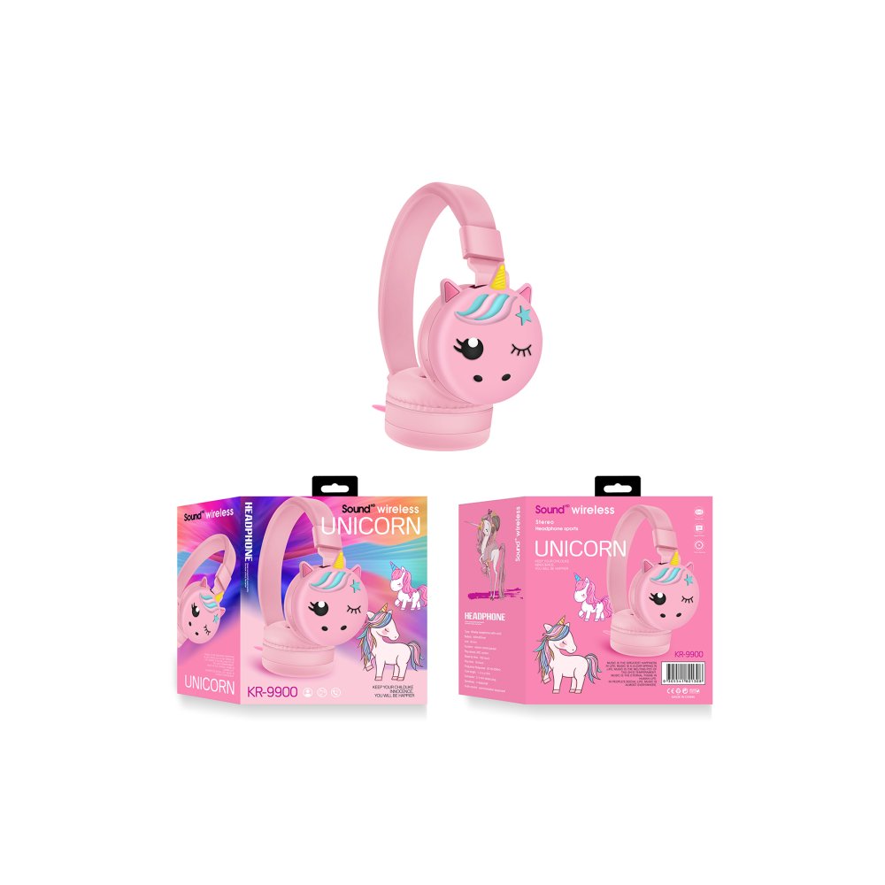 Karler Bass KR9900 Kablosuz Kafaüstü Kulaklık - Pembe