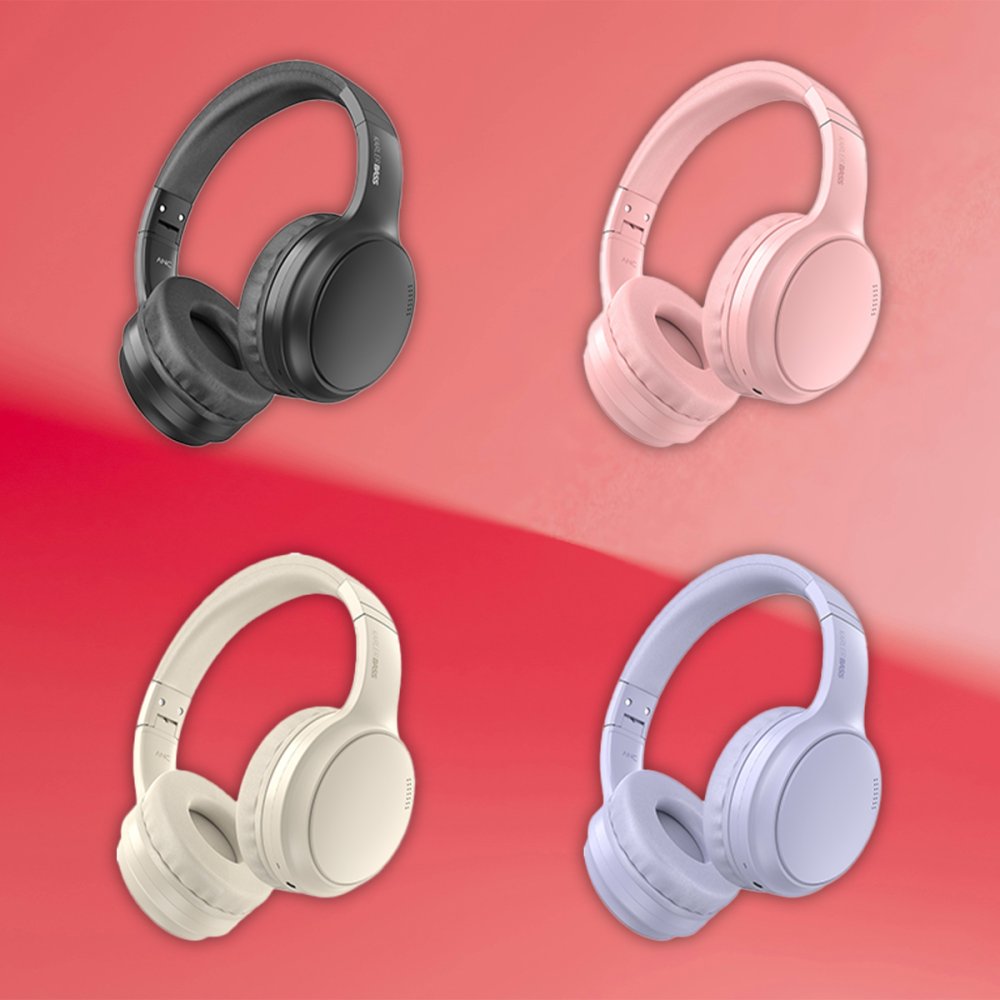 Karler Bass KRH4 Aktif Gürültü Engelleyici Özellikli Kafaüstü Kablosuz Bluetooth Kulaklık - Mavi