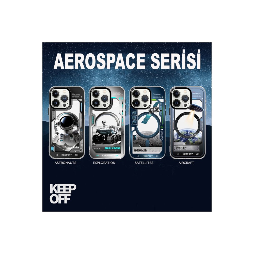 Keep Off iPhone 15 Aerospace Magsafe Kapak - Aircraft