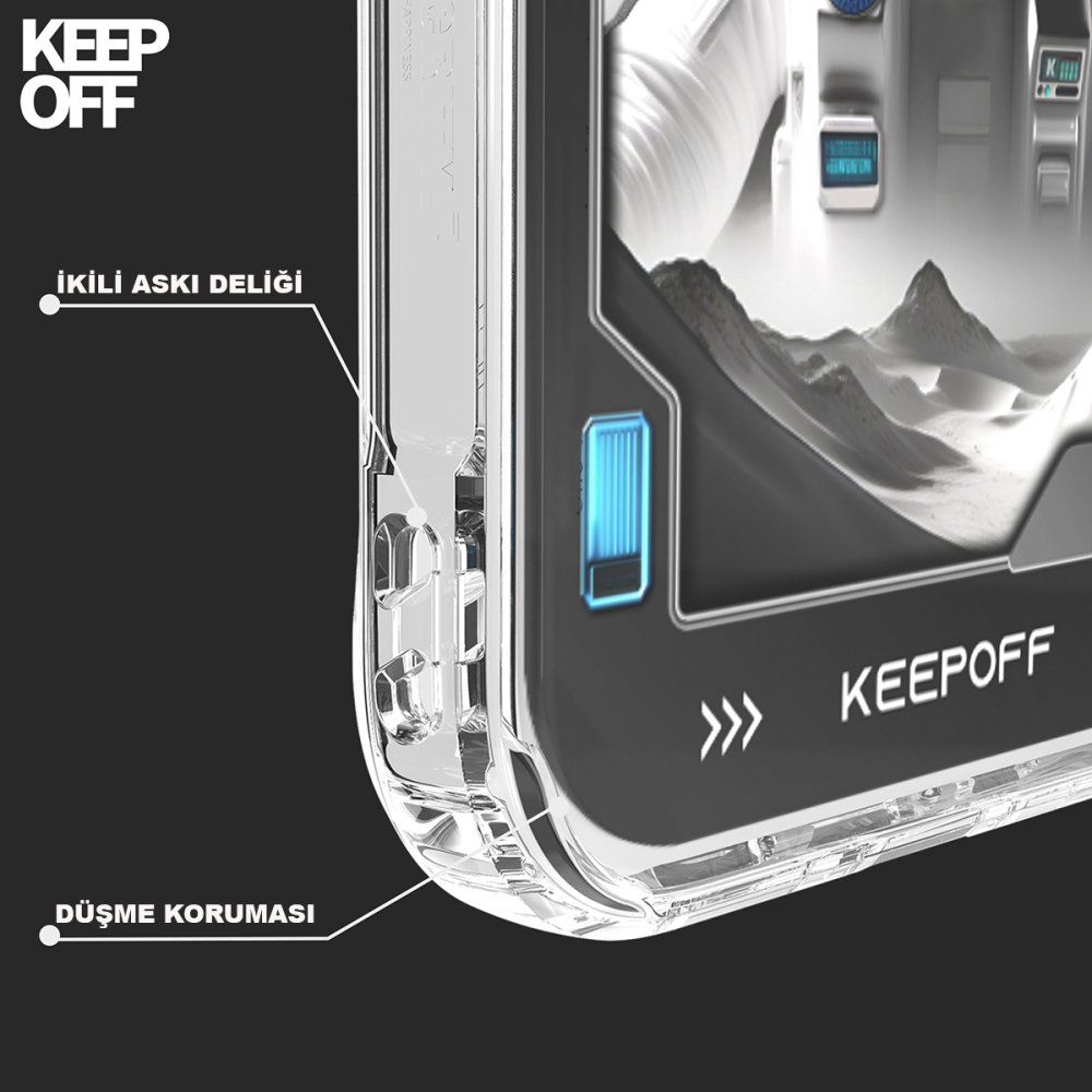 Keep Off iPhone 15 Pro Aerospace Magsafe Kapak - Satellite