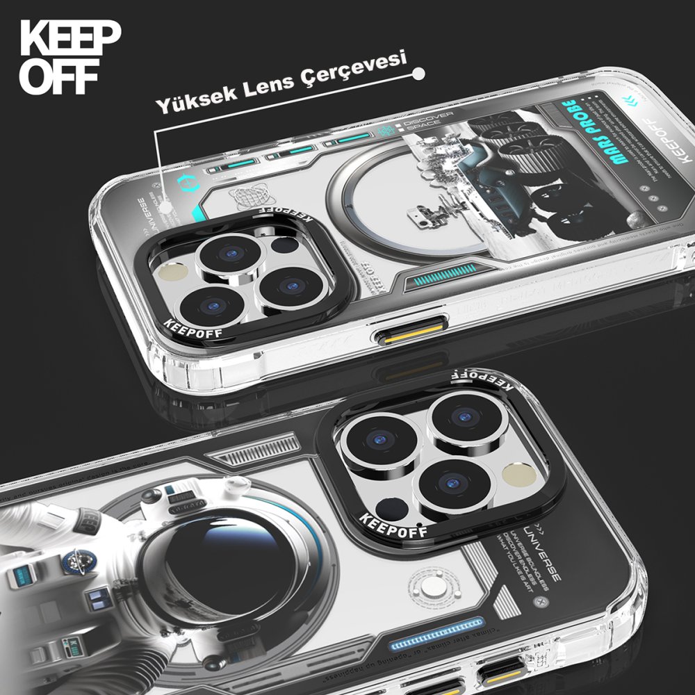 Keep Off iPhone 15 Pro Aerospace Magsafe Kapak - Spaceman