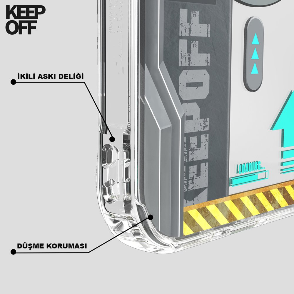 Keep Off iPhone 15 Pro Future Armor Magsafe Kapak - Advance Attack