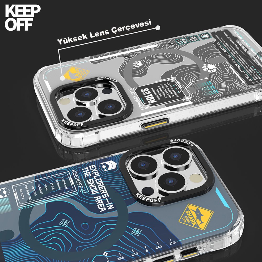 Keep Off iPhone 15 Pro Map Magsafe Kapak - Desert