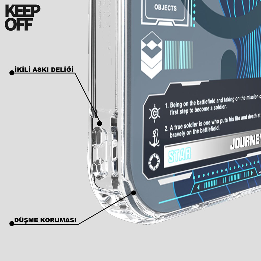 Keep Off iPhone 15 Pro Map Magsafe Kapak - Island