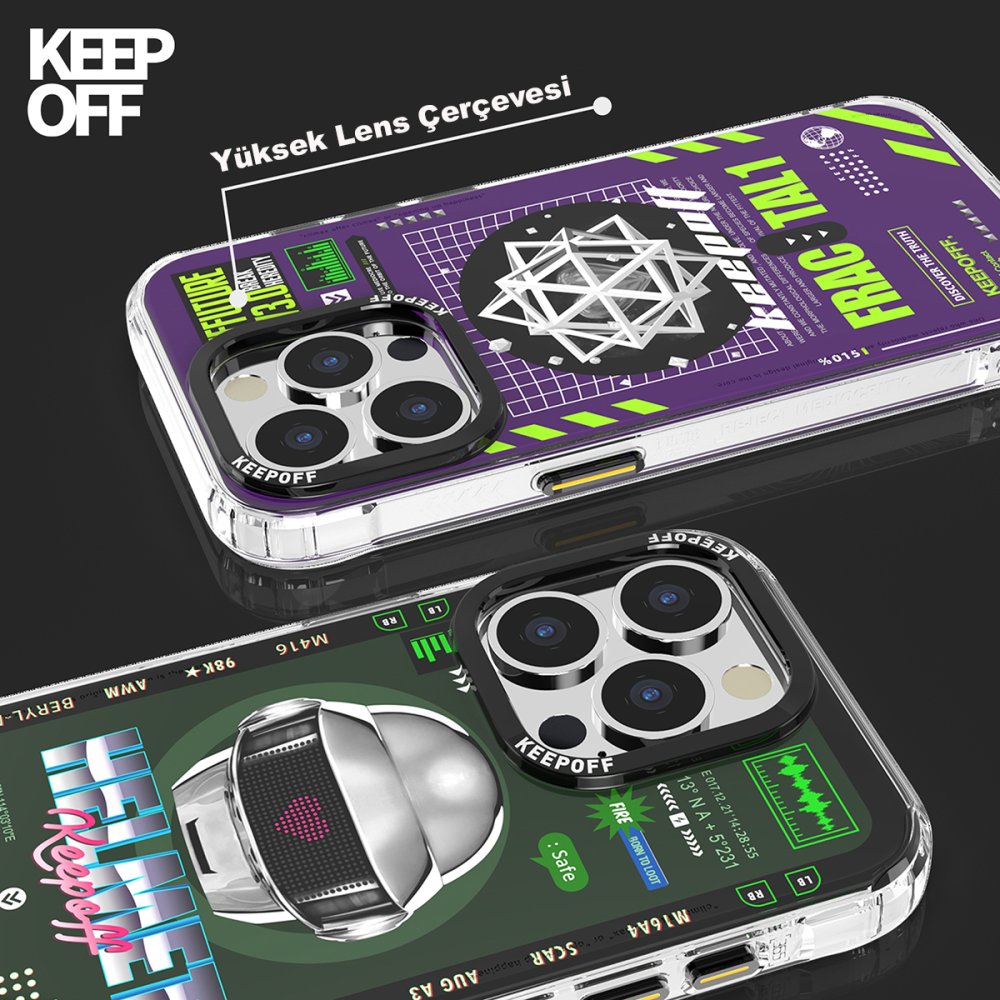 Keep Off iPhone 15 Pro Max Parallel Space Time Magsafe Kapak - Metal Confession