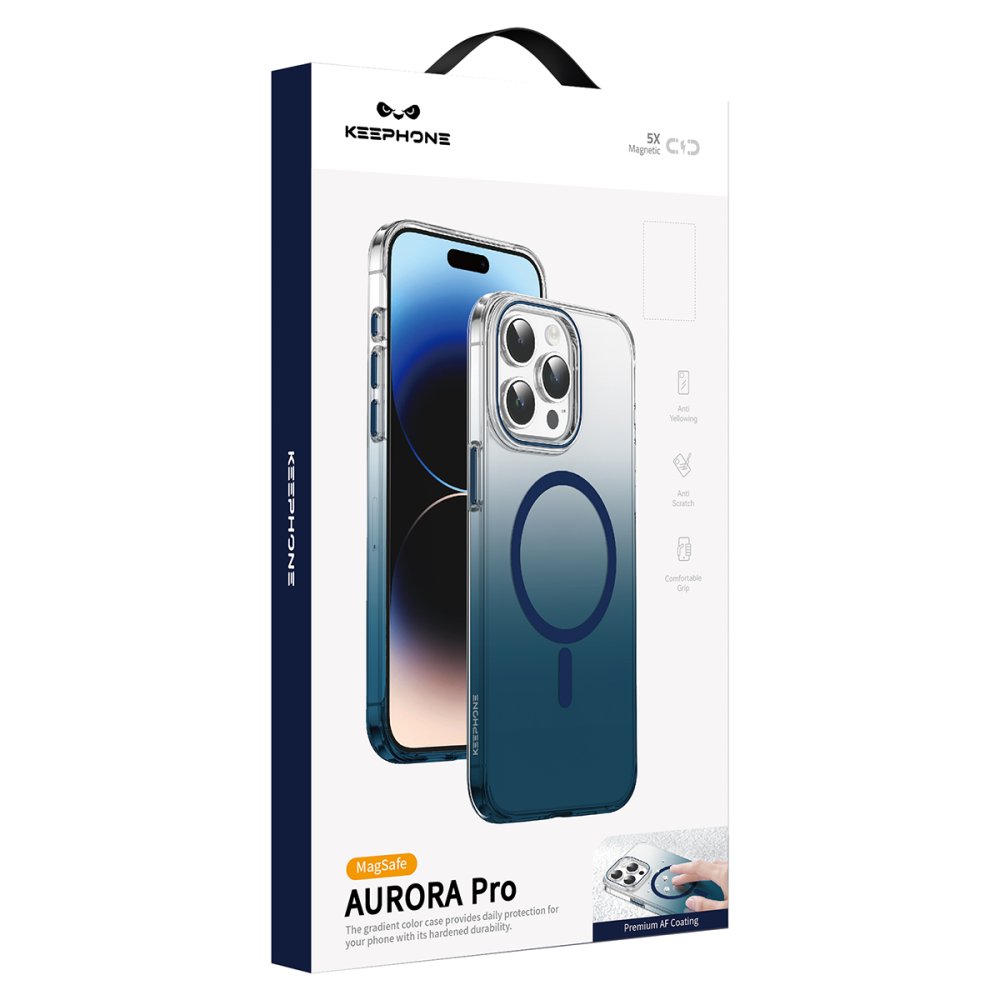 Keephone iPhone 15 Pro Max Aurora Pro Magsafe Kılıf - Mavi
