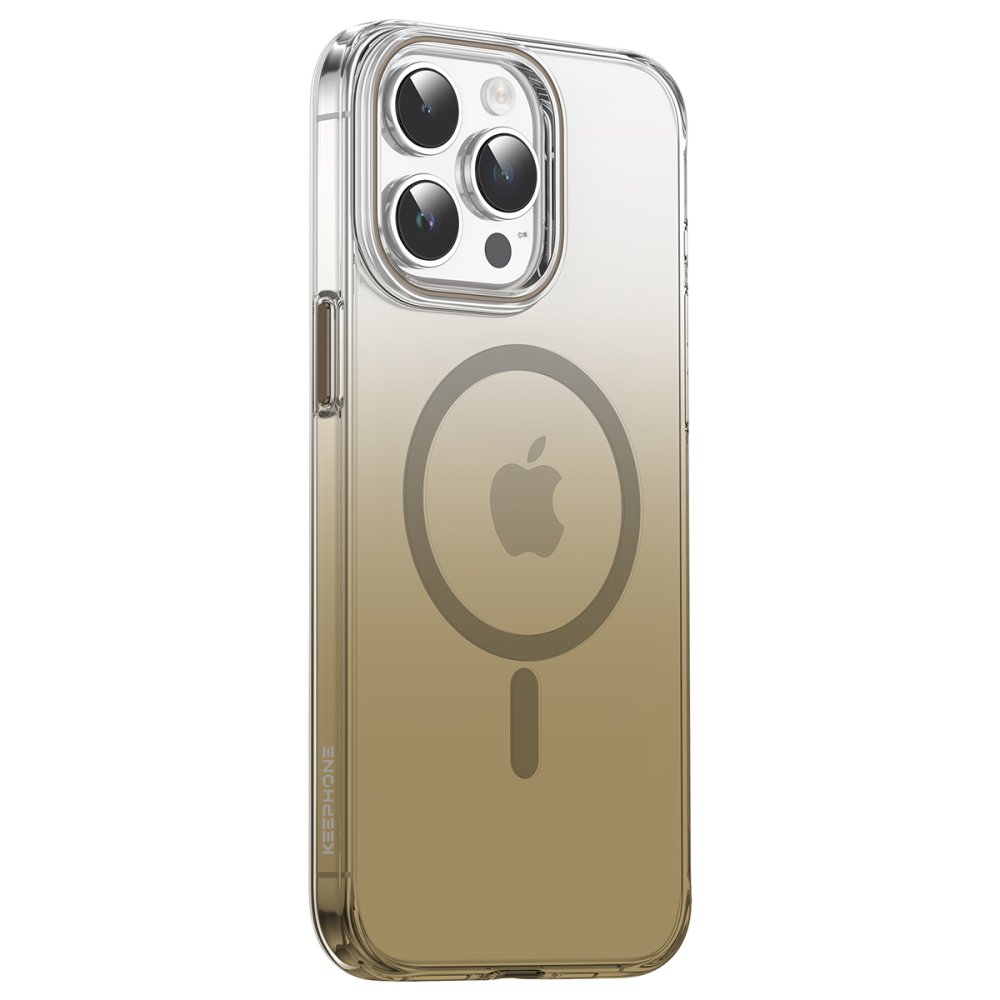 Keephone iPhone 15 Pro Max Aurora Pro Magsafe Kılıf - Titan Gold