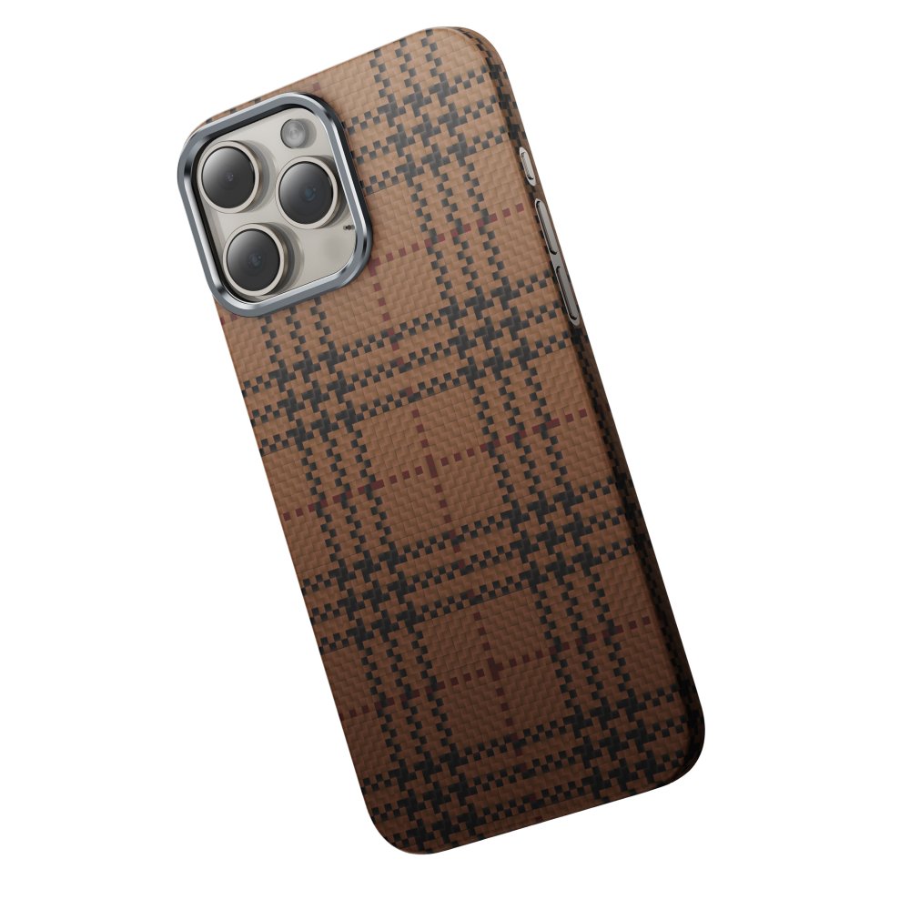 Keephone iPhone 15 Pro Max Scots Kevlar Magsafe Kılıf - Çöl Titanyum
