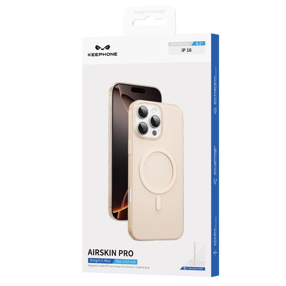 Keephone iPhone 16 AirSkin Pro Magsafe Kılıf - Siyah