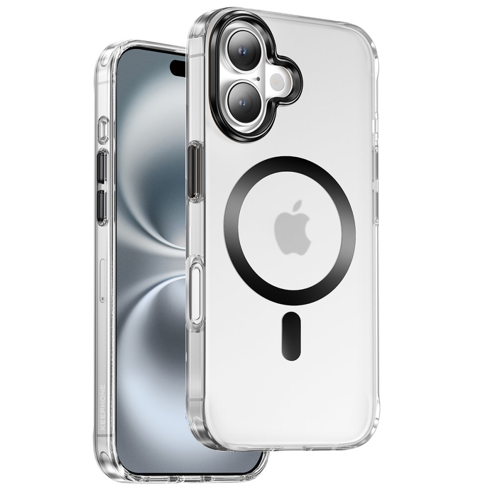 Keephone iPhone 16 Dazzle Pro Matte Magsafe Kılıf - Siyah Titanyum