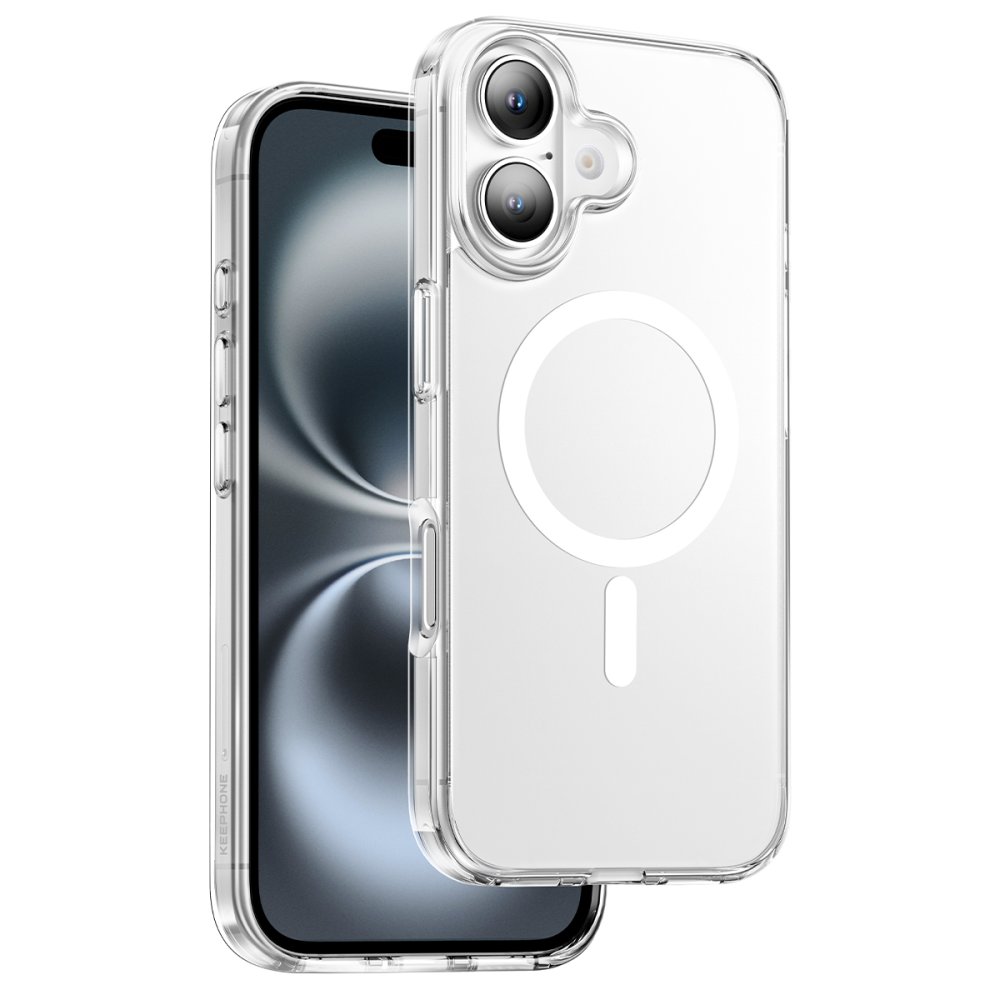 Keephone iPhone 16 Hybrid Pro Magsafe Kılıf - Şeffaf