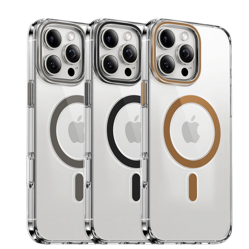 Keephone iPhone 16 Pro Aurora Şeffaf Magsafe Kılıf - Çöl Titanyum