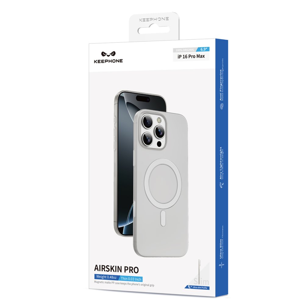 Keephone iPhone 16 Pro Max AirSkin Pro Magsafe Kılıf - Siyah