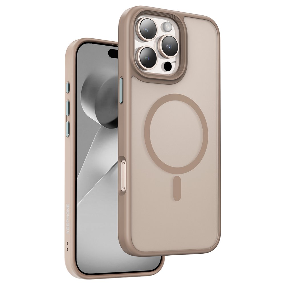 Keephone iPhone 16 Pro Max Mago Pro Magsafe Kılıf - Çöl Titanyum