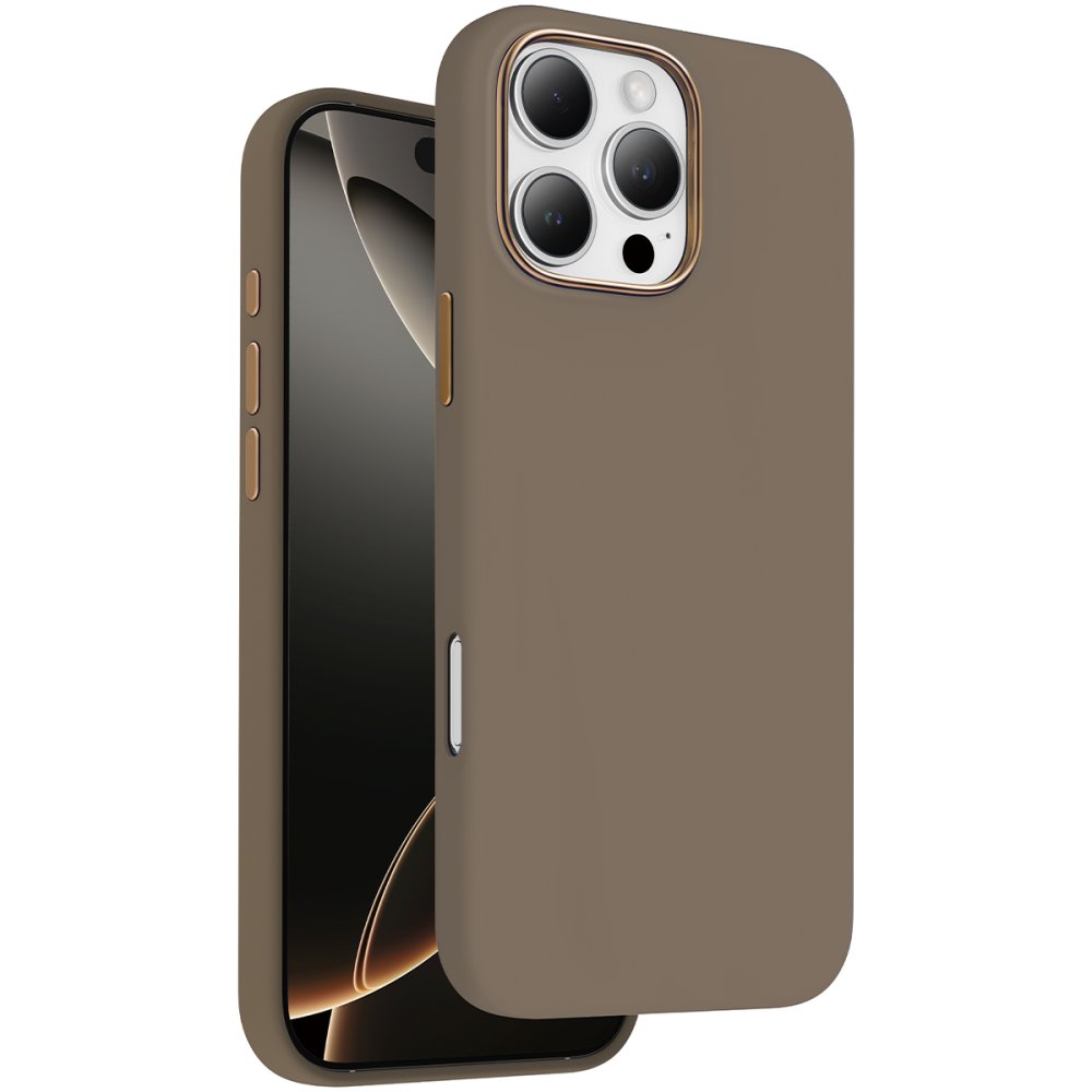 Keephone iPhone 16 Pro Max Rosana Silikon Kılıf - Çöl Titanyum