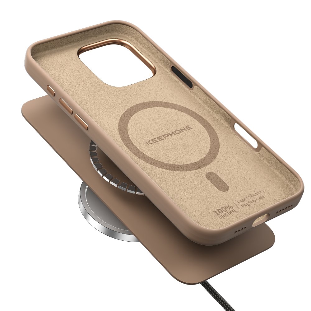 Keephone iPhone 16 Pro Max Rosana Silikon Kılıf - Natural Titanyum