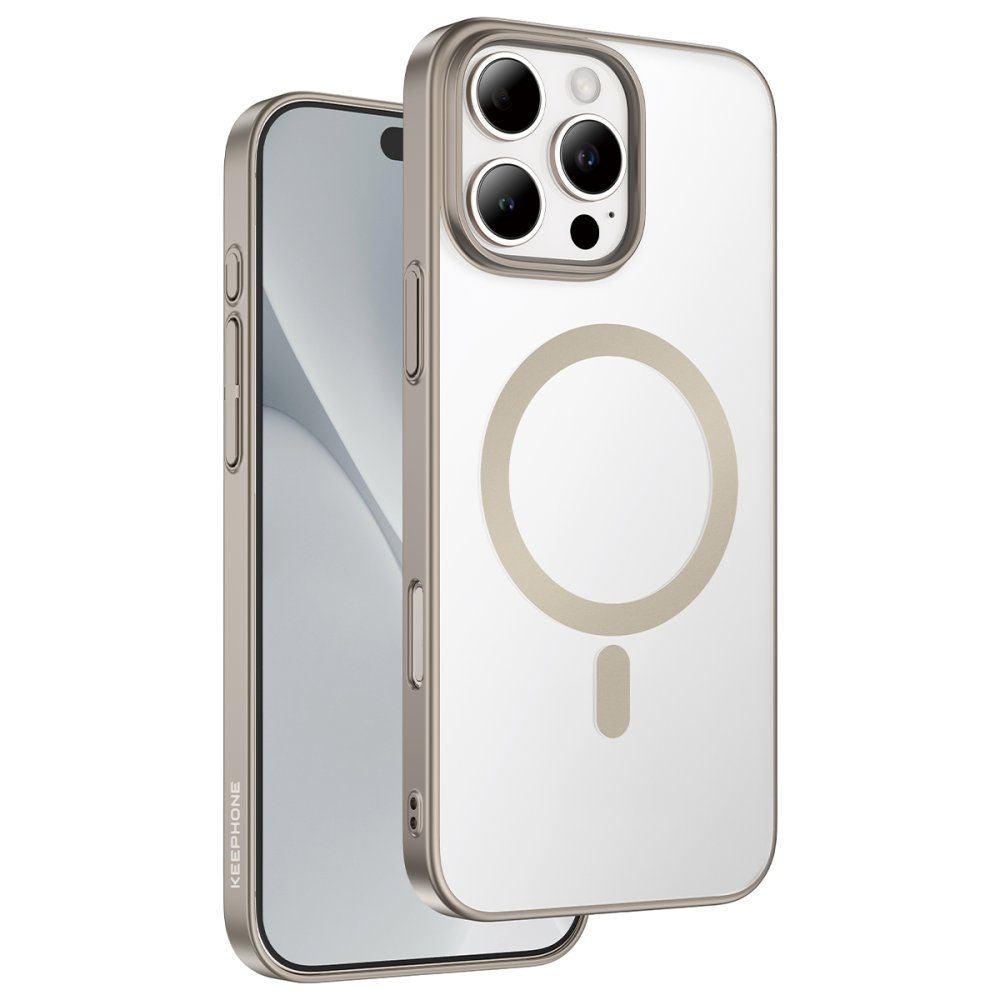 Keephone iPhone 16 Pro Max Skingrip Magsafe Kılıf - Natural Titanyum