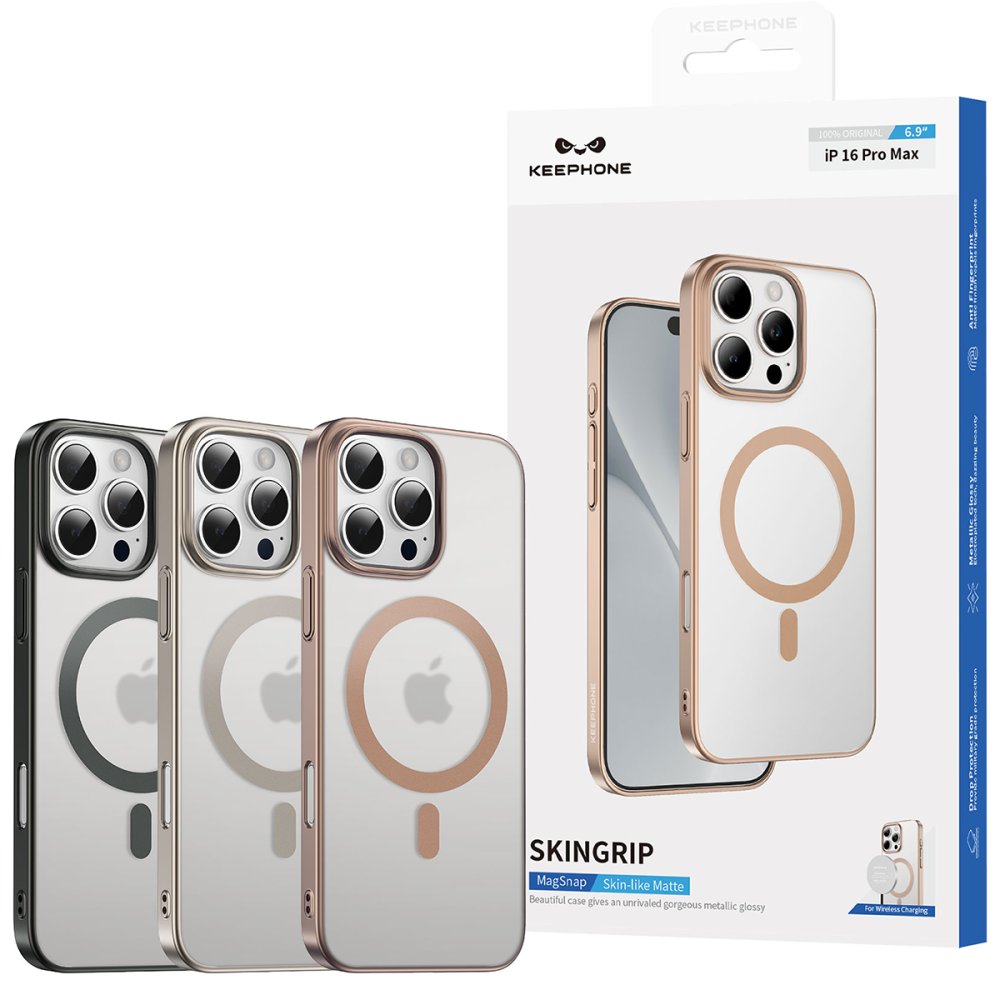 Keephone iPhone 16 Pro Skingrip Magsafe Kılıf - Çöl Titanyum