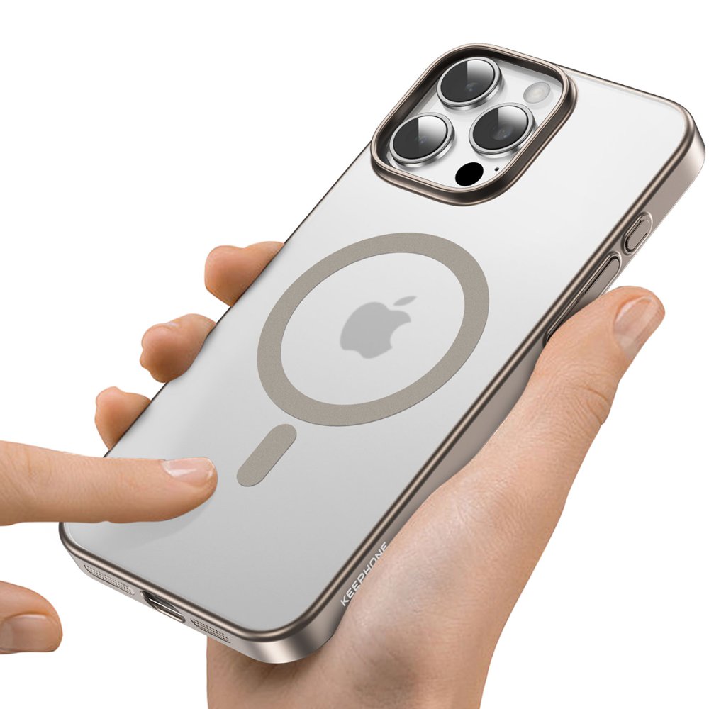 Keephone iPhone 16 Pro Skingrip Magsafe Kılıf - Siyah Titanyum
