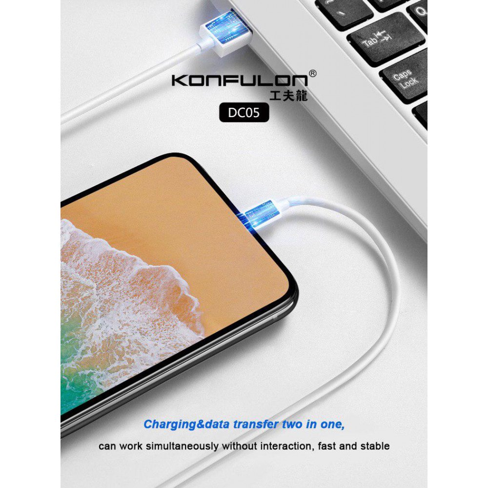 Konfulon DC05 Süper Hızlı Lightning Kablo iphone Uyumlu 1M 2.4A