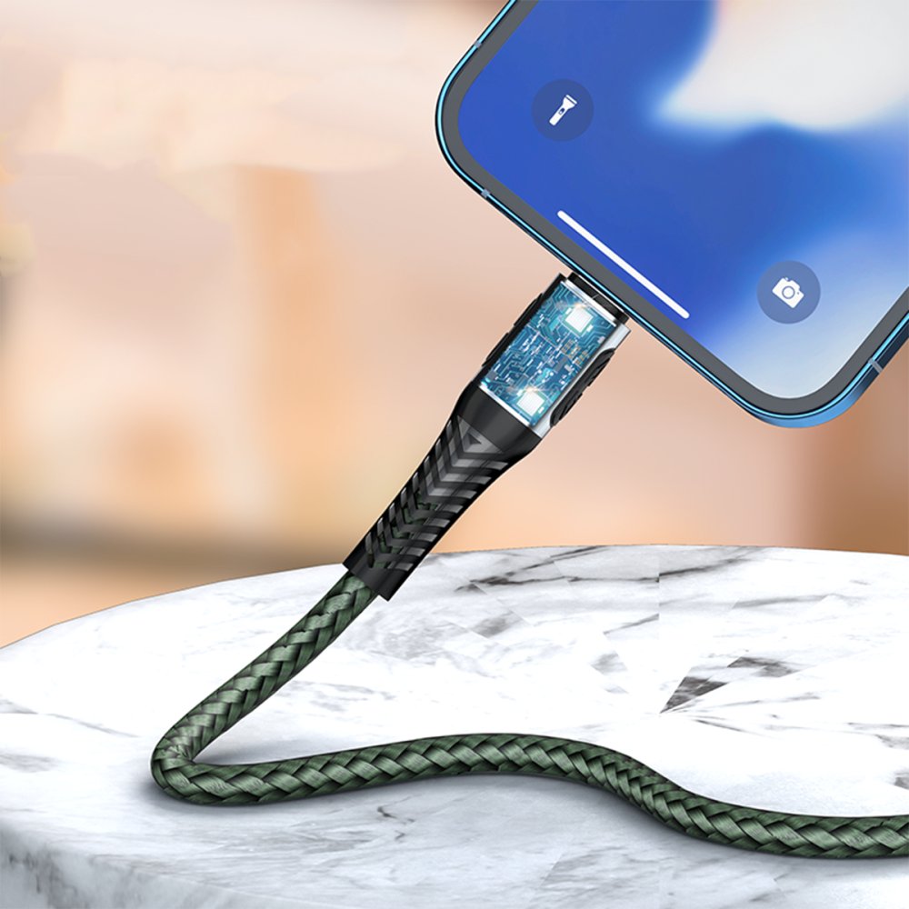 Konfulon DC33 Usb 3.0 to Lightning 1M Tel Örgü 60W Kablo - Gümüş