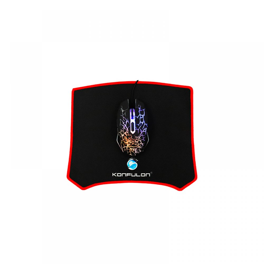 Konfulon GY102 Türkçe Q RGB Işıklı Gaming Klavye Mouse MousePad Oyuncu Kulaklığı 4in1 Set