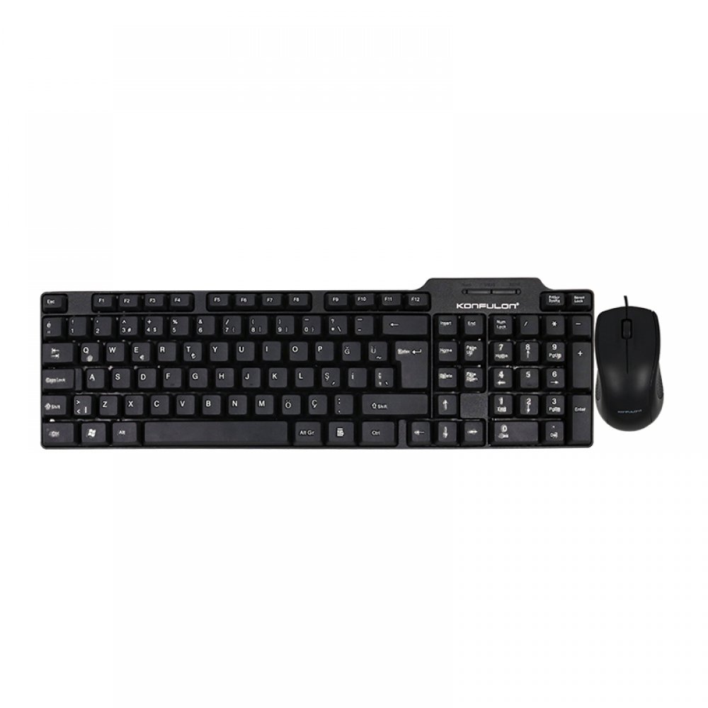 Konfulon KM88 Türkçe Q Office Klavye Mouse Set