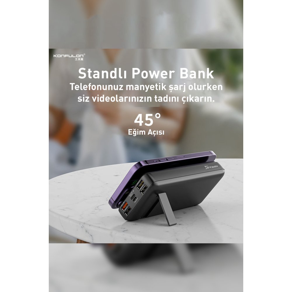 Konfulon M17W Powerbank 20.000 mAh - Siyah