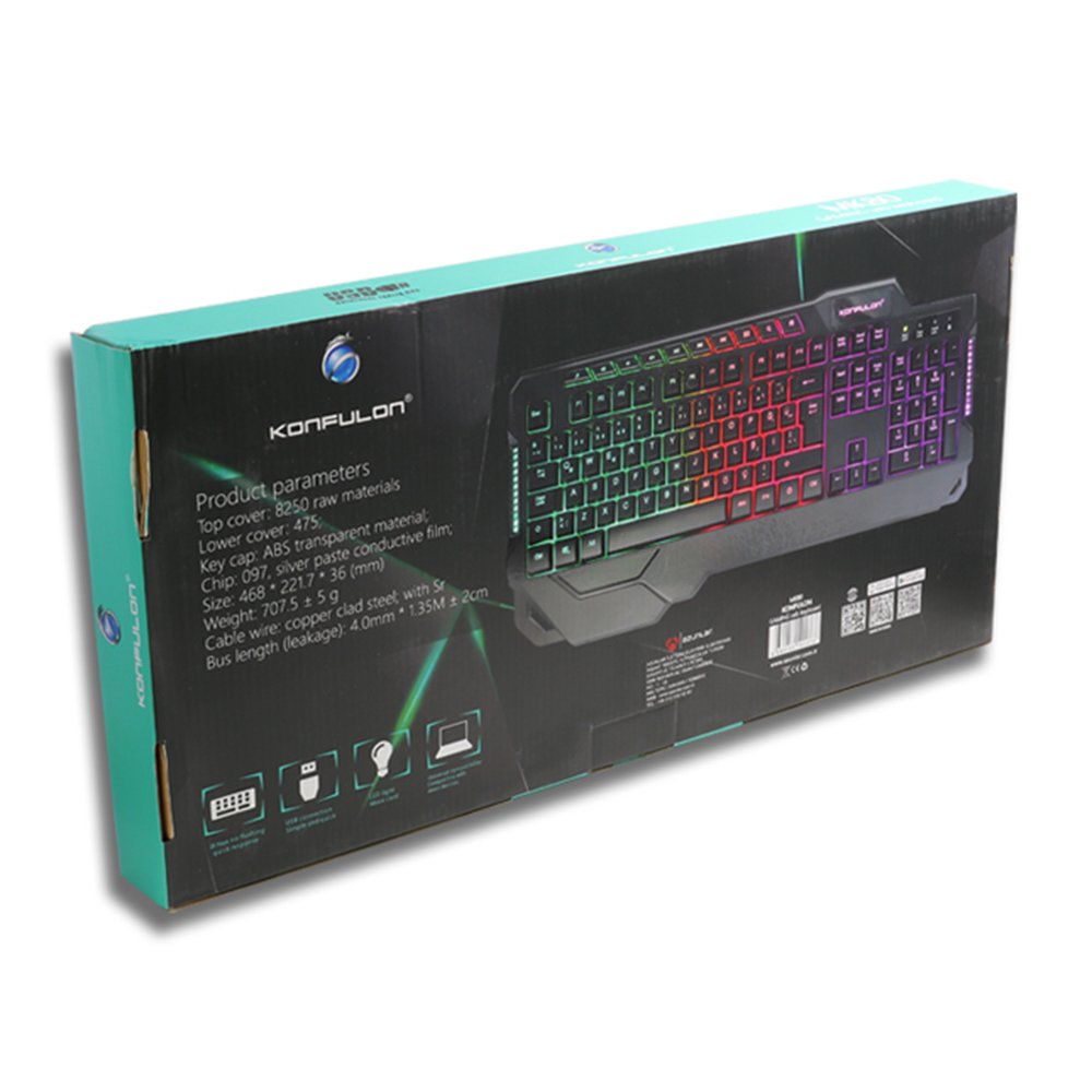 Konfulon MK80 RGB Işıklı Türkçe Q Kablolu Mekanik Hisli Klavye