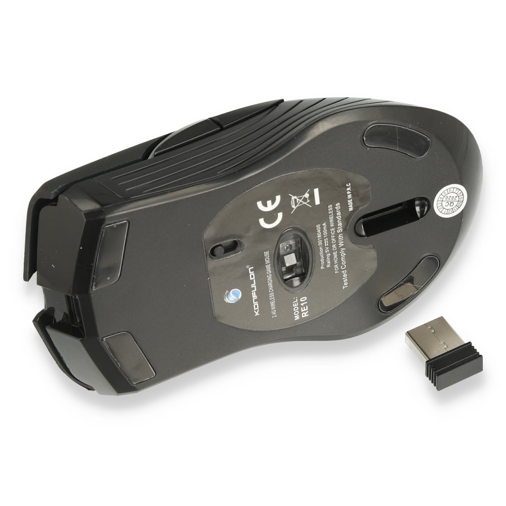 Konfulon RE10 RGB Işıklı Şarjlı 4800 DPI Kablosuz Mouse