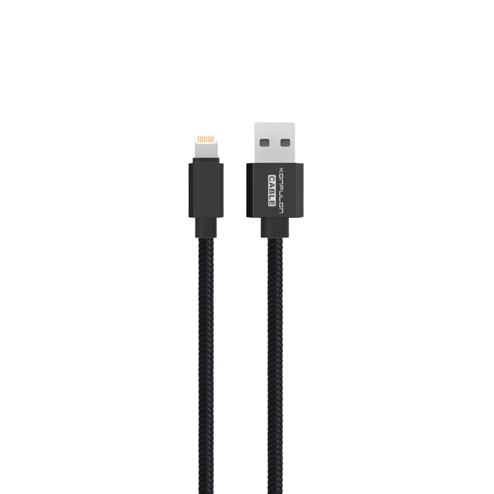 Konfulon S42 Lightning Kablo iphone Uyumlu 1.5M 2.1A - Siyah