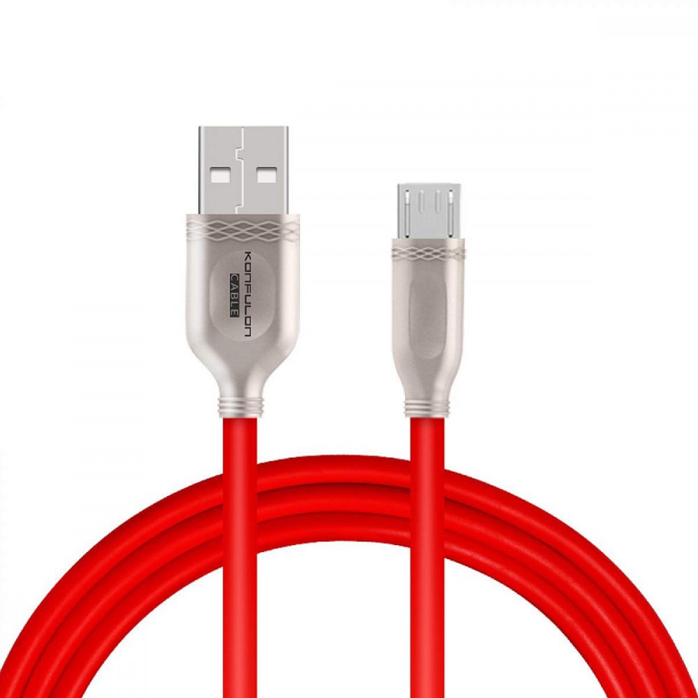 Konfulon S47 Micro USB Kablo 1M 3A - Kırmızı