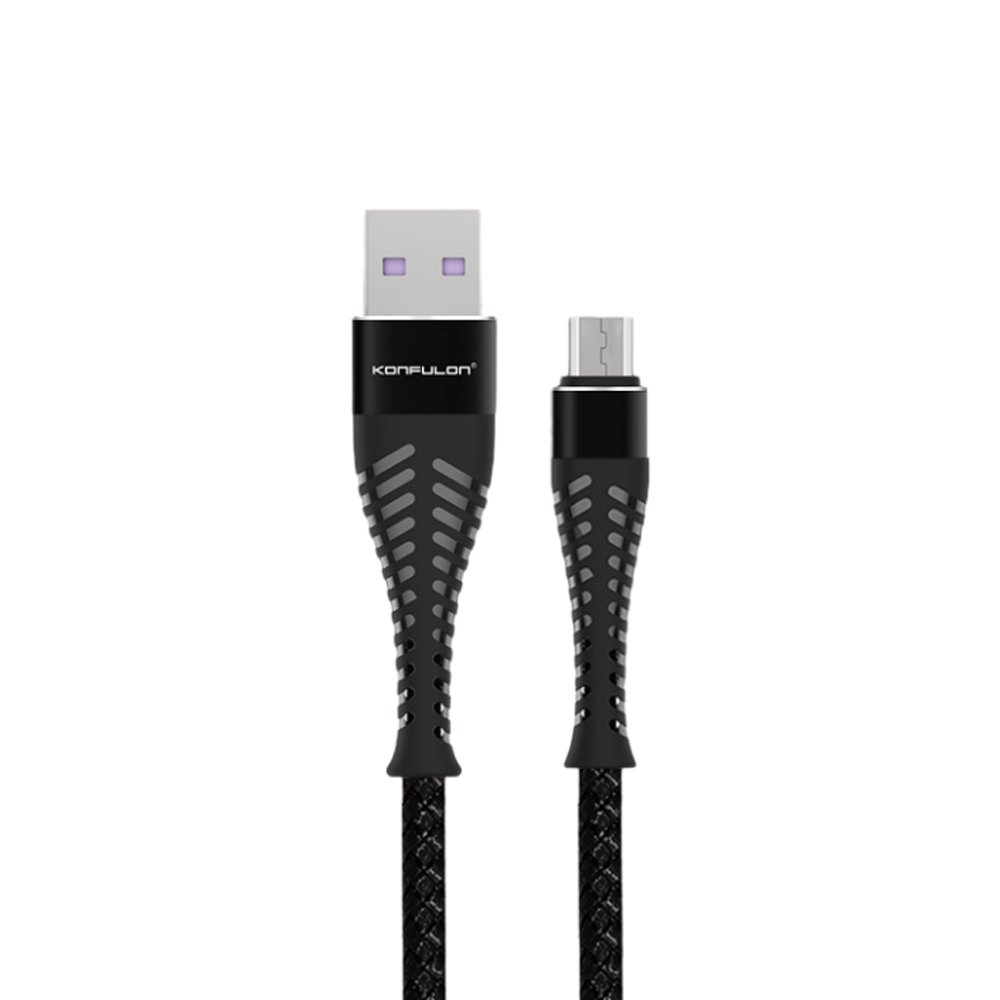 Konfulon S61 Micro USB Kablo 1.2M 3.1A - Siyah