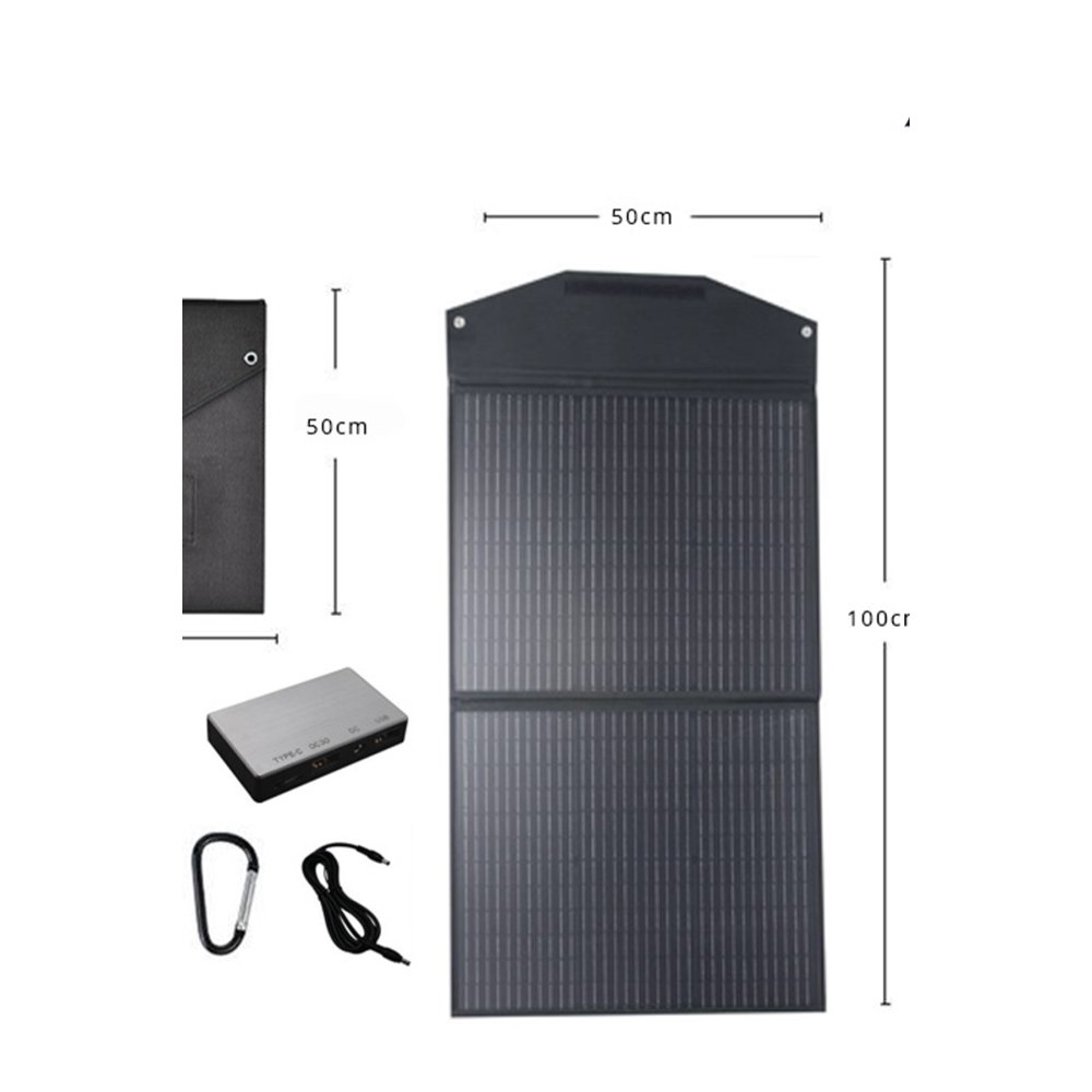 Konfulon SH-04 100W Hızlı Şarj Taşınabilir Güneş Enerji Paneli Şarj İstasyonu - Siyah