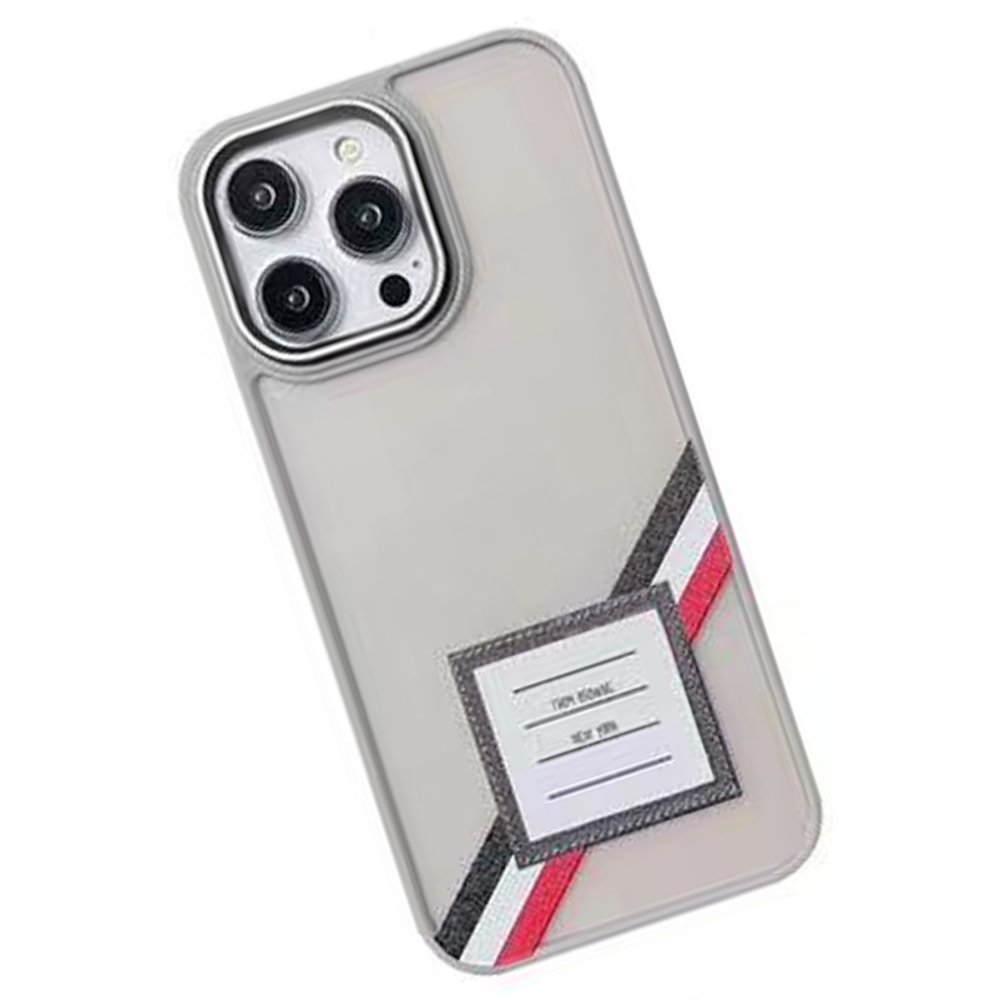 Movenchy iPhone 14 Pro Max Terra Desenli Kapak - Gri - 1