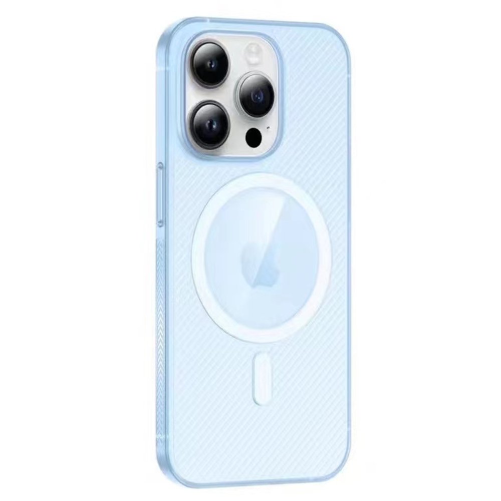 Movenchy iPhone 15 Pro Max Kılıf PP Magsafe Kapak - Sierra Blue
